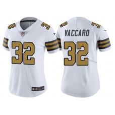 Women New Orleans Saints #32 Kenny Vaccaro White Vapor Untouchable Color Rush Limited Jersey