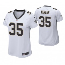 Women New Orleans Saints #35 Shane Vereen White Game Jersey