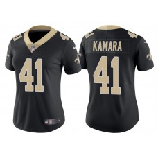 Women New Orleans Saints #41 Alvin Kamara Black Vapor Untouchable Limited Jersey