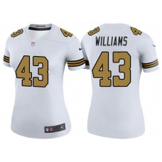 Women New Orleans Saints #43 Marcus Williams White Color Rush Legend Jersey