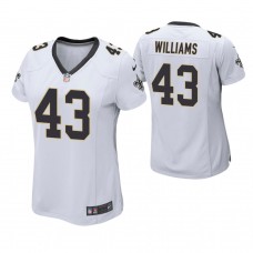 Women New Orleans Saints #43 Marcus Williams White Game Jersey