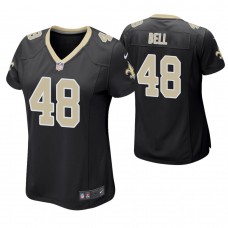 Women New Orleans Saints #48 Vonn Bell Black Game Jersey