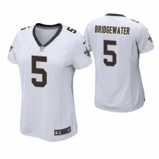Women New Orleans Saints #5 Teddy Bridgewater White Game Jersey
