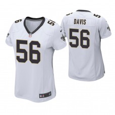 Women New Orleans Saints #56 Demario Davis White Game Jersey
