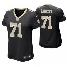 Women New Orleans Saints #71 Ryan Ramczyk Black Game Jersey