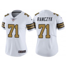 Women New Orleans Saints #71 Ryan Ramczyk White Vapor Untouchable Color Rush Limited Jersey