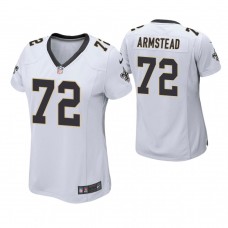 Women New Orleans Saints #72 Terron Armstead White Game Jersey