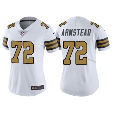 Women New Orleans Saints #72 Terron Armstead White Vapor Untouchable Color Rush Limited Jersey