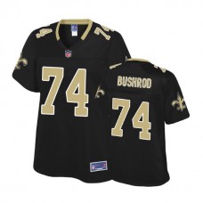 Women New Orleans Saints #74 Jermon Bushrod Black Player Jersey