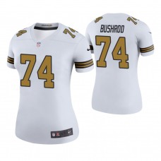 Women New Orleans Saints #74 Jermon Bushrod White Color Rush Legend Jersey