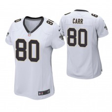 Women New Orleans Saints #80 Austin Carr White Game Jersey