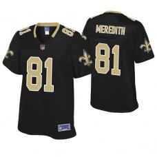 Women New Orleans Saints #81 Cameron Meredith Black Pro Line Player Jersey