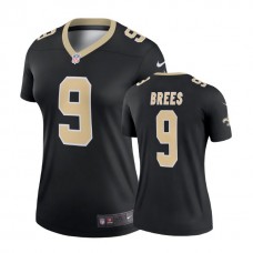 Women New Orleans Saints #9 Drew Brees Black Legend Jersey