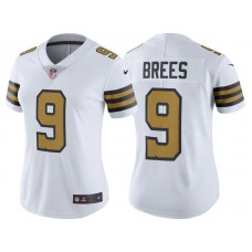 Women New Orleans Saints #9 Drew Brees White Color Rush Limited Jersey