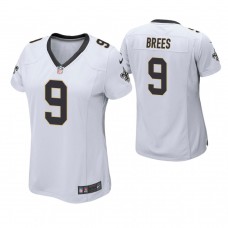 Women New Orleans Saints #9 Drew Brees White Game Jersey