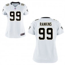 Women New Orleans Saints #99 Sheldon Rankins White Game Jersey