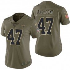 Women New Orleans Saints Alex Anzalone Olive 2017 Salute to Service Limited Jersey