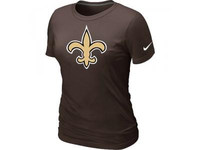Women New Orleans Saints Brown Logo T-Shirt
