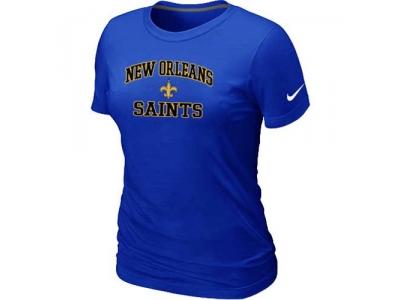 Women New Orleans Saints Heart & Soul Blue T-Shirt