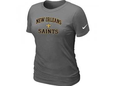 Women New Orleans Saints Heart & Soul D.Grey T-Shirt