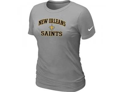 Women New Orleans Saints Heart & Soul L.Grey T-Shirt