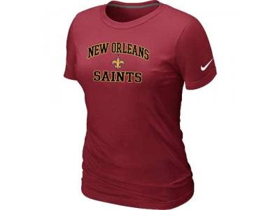 Women New Orleans Saints Heart & Soul Red T-Shirt