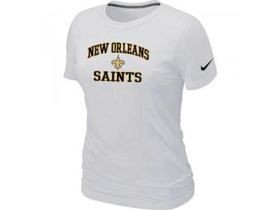 Women New Orleans Saints Heart & Soul White T-Shirt