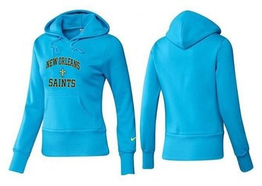 Women New Orleans Saints Logo Pullover Hoodie-- (14)