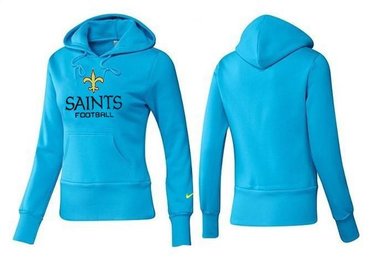 Women New Orleans Saints Logo Pullover Hoodie-- (28)