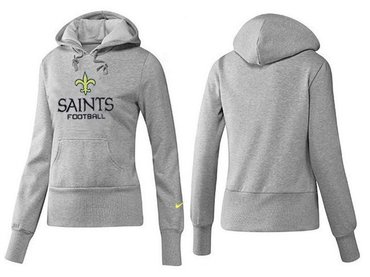 Women New Orleans Saints Logo Pullover Hoodie-- (32)