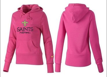Women New Orleans Saints Logo Pullover Hoodie-- (36)