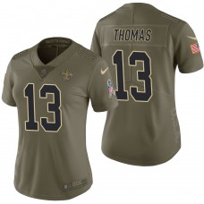 Women New Orleans Saints Michael Thomas Olive 2017 Salute to Service Limited Jersey