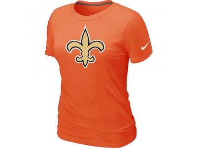 Women New Orleans Saints Orange Logo T-Shirt