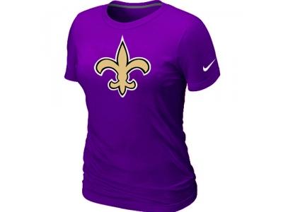 Women New Orleans Saints Purple Logo T-Shirt