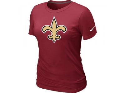 Women New Orleans Saints Red Logo T-Shirt