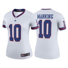 Women New York Giants #10 Eli Manning White Color Rush Legend Jersey