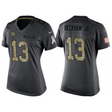 Women New York Giants #13 Odell Beckham Jr Camo Anthracite 2016 Salute to Service Limited Jersey