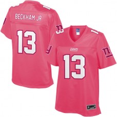 Women New York Giants #13 Odell Beckham Jr Pink Game Jersey