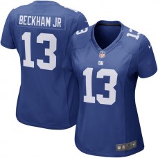 Women New York Giants #13 Odell Beckham Jr Royal Blue Game Jersey