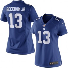 Women New York Giants #13 Odell Beckham Jr Royal Blue Limited Jersey