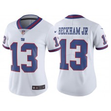 Women New York Giants #13 Odell Beckham Jr White Color Rush Limited Jersey