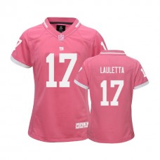 Women New York Giants #17 Kyle Lauletta Pink Bubble Gum Jersey
