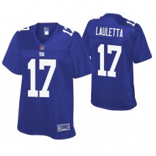 Women New York Giants #17 Kyle Lauletta Royal Pro Line Player Jersey
