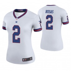 Women New York Giants #2 Aldrick Rosas White Color Rush Legend Jersey
