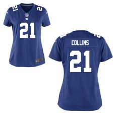 Women New York Giants #21 Landon Collins Royal Game Jersey