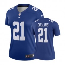 Women New York Giants #21 Landon Collins Royal Legend Jersey