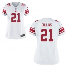 Women New York Giants #21 Landon Collins White Game Jersey