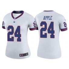 Women New York Giants #24 Eli Apple White Color Rush Legend Jersey