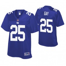 Women New York Giants #25 William Gay Royal Pro Line Player Jersey
