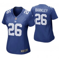 Women New York Giants #26 Saquon Barkley Royal Game Jersey